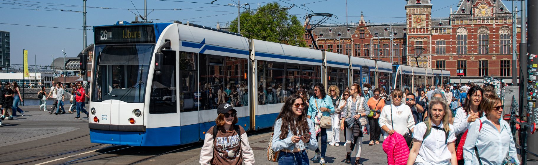 Loopstromenmodel - allemaal mensen te voet in Amsterdam
