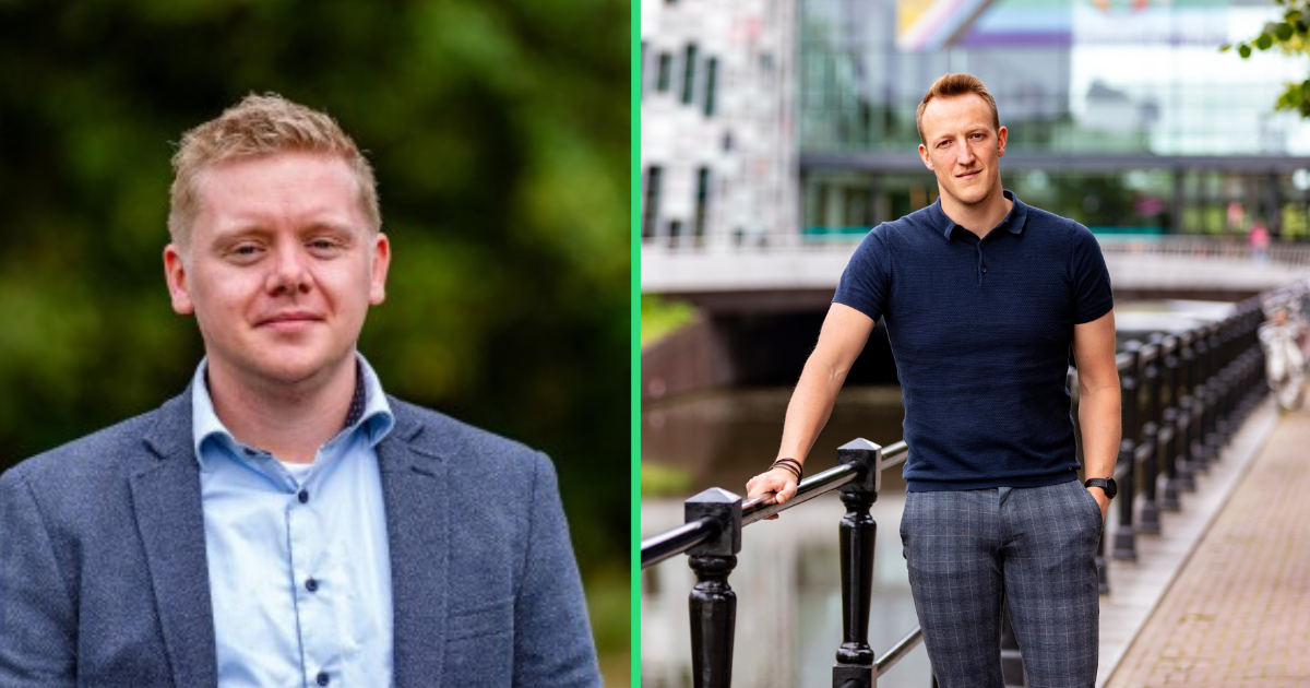 Nabijheidsanalysetool: links Cas van Hardeveld, rechts Teun Kölner