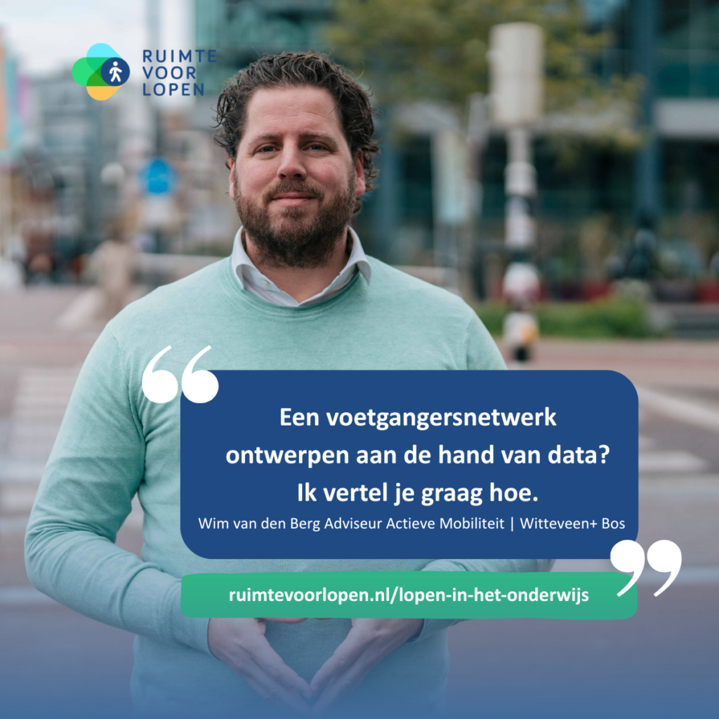 Wim van den Berg: "Een voetgangersnetwerk ontwerpen aan de hand van data? Ik vertel je graag hoe."
